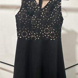Francesca's Collections Black Floral Dress